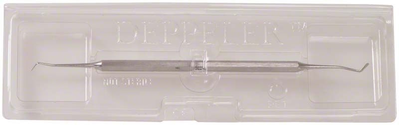 Doppelendiger Spatel nach Hirt TH66C in transparenter Verpackung.