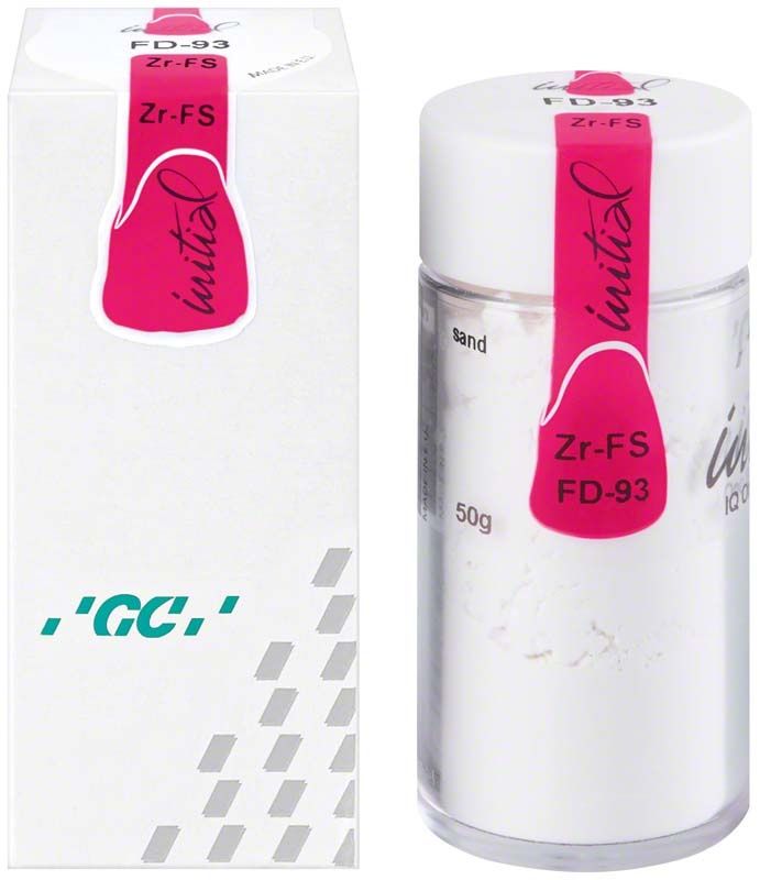 GC Initial Zr-FS Fluo-Dentin 50g FD-93 in weißer Verpackung.