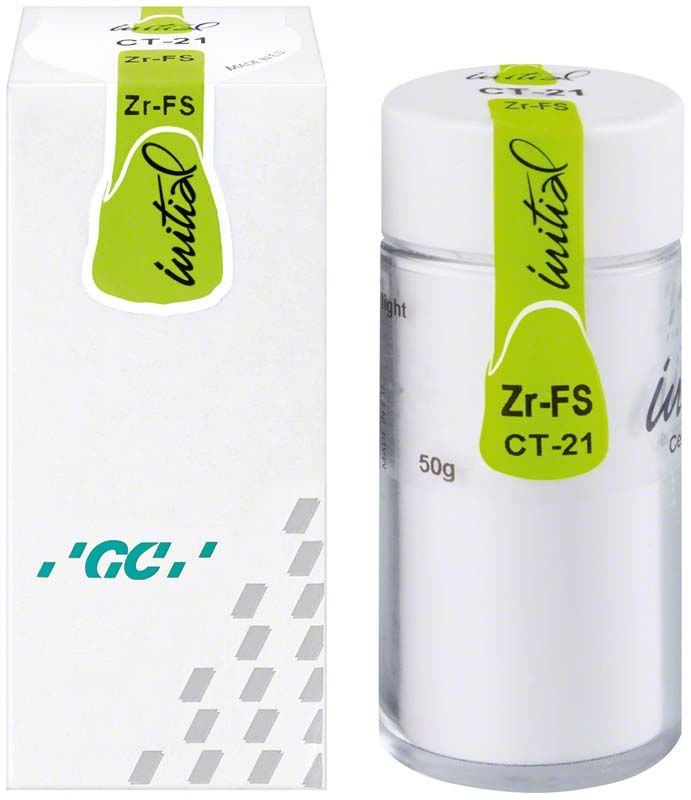 GC Initial Zr-FS Cervical Translucent 50g CT-21 Verpackung und Behälter.