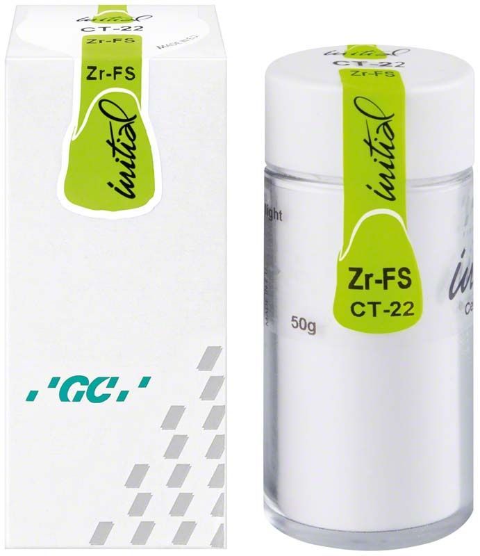 GC Initial Zr-FS Cervical Translucent 50g Verpackung und Dose.