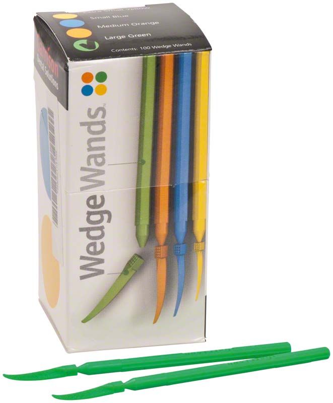 Wedge Wands™ Nachfüllpackung groß grün mit zwei grünen Applikatoren.