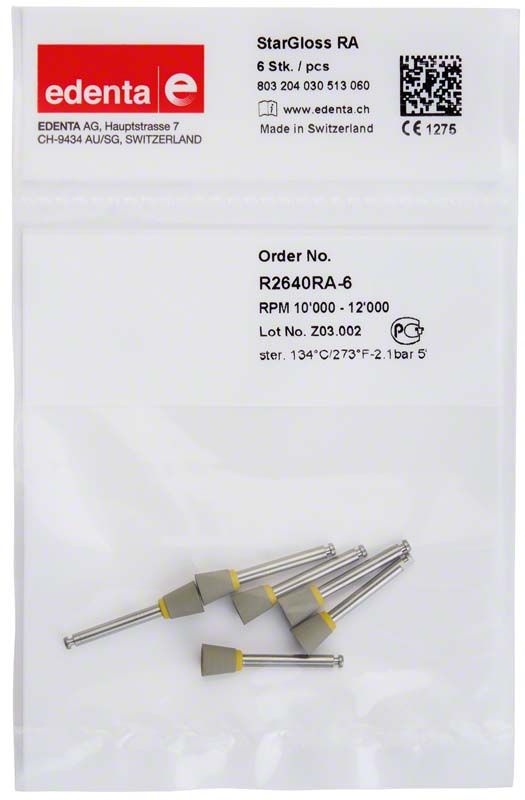 StarGloss grau 6er Kelch Keramikpolierer in Verpackung mit Produktinformationen.