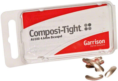 Composi-Tight Gold Matrizen prämolar 4,6mm im Kunststoffetui mit Matrizenbändern.