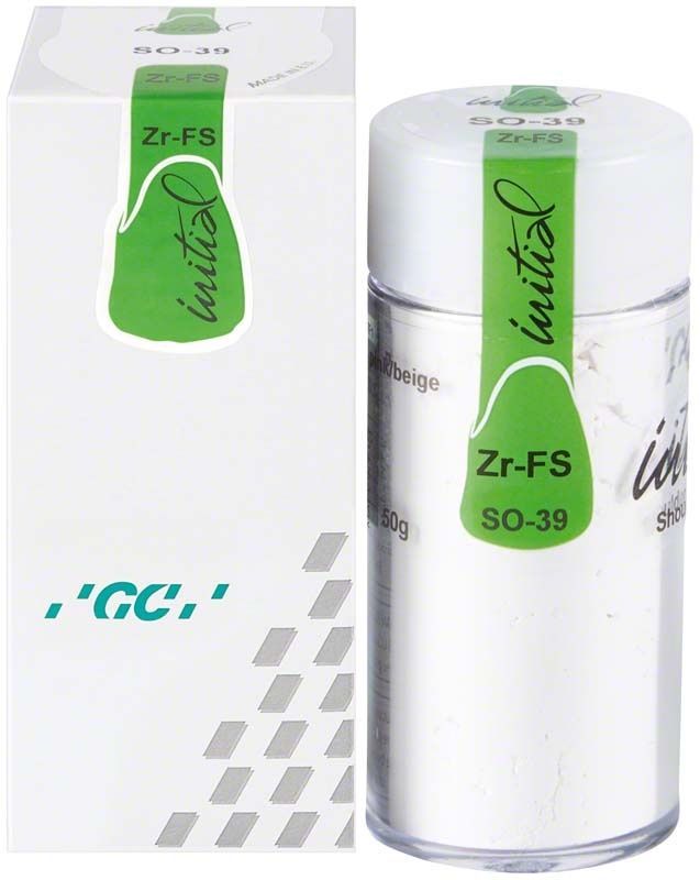 GC Initial Zr-FS Shoulder Opaque 50g Verpackung mit Produktdose