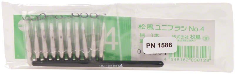 Solidex Pinsel Nr. 4 mit Pinselgriff und 10 austauschbaren Spitzen in Verpackung.