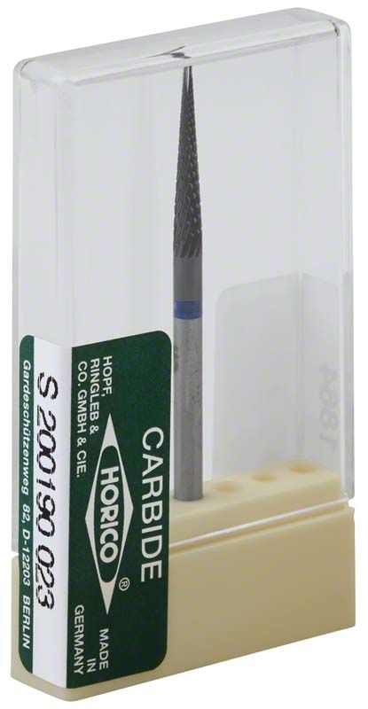 Hartmetallfräser schwarz beschichtet S200 190 023 in Kunststoffverpackung.