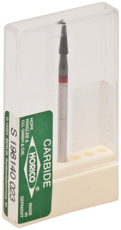 Hartmetallfräser schwarz beschichtet S198 140 023 in transparenter Verpackung.