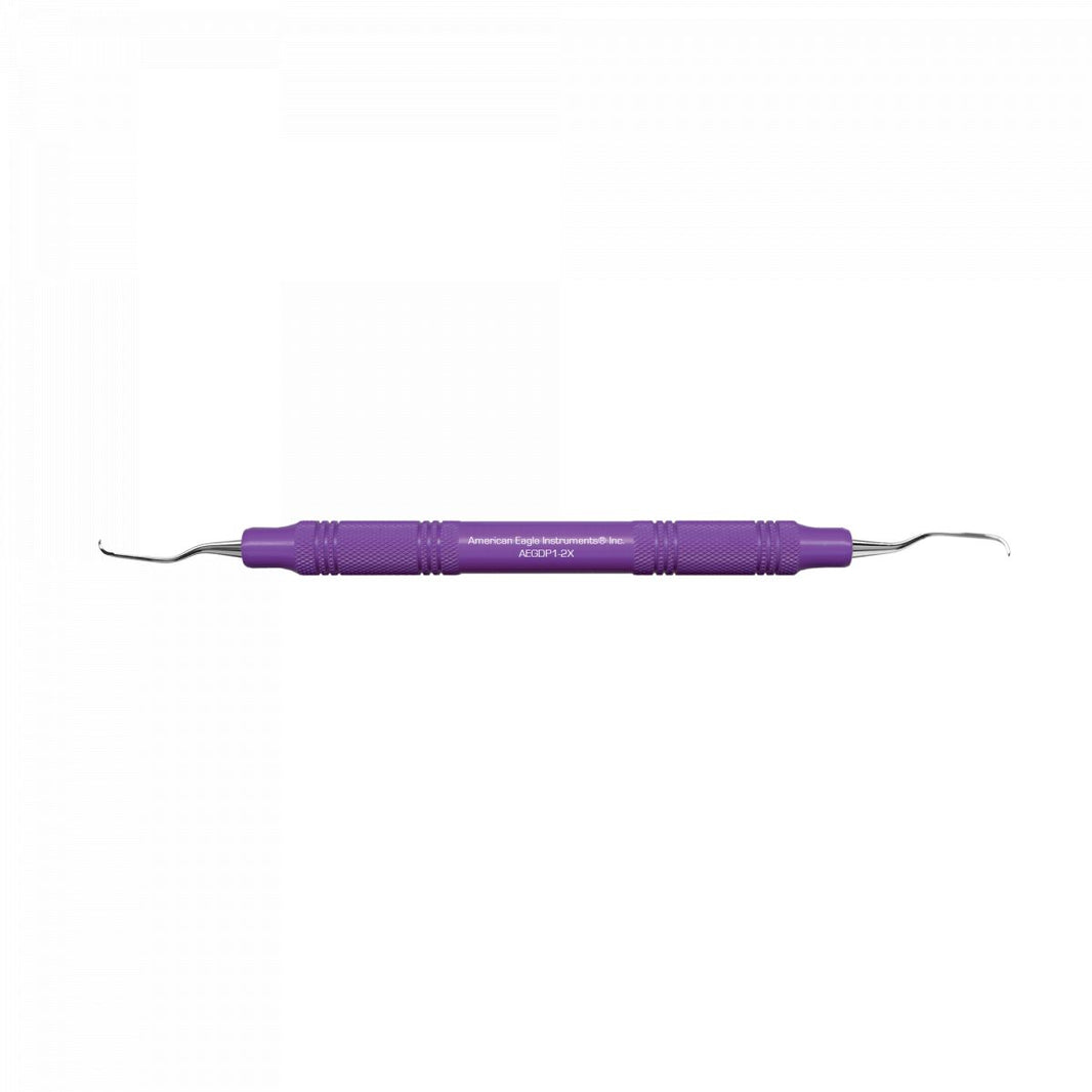Lila American Eagle Gracey +3 Kürette Anterior für zahnmedizinische Anwendungen.