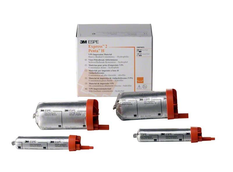 3M™ Express™ 2 Penta™ H Refill 2 x 360ml mit Verpackung und Kartuschen.