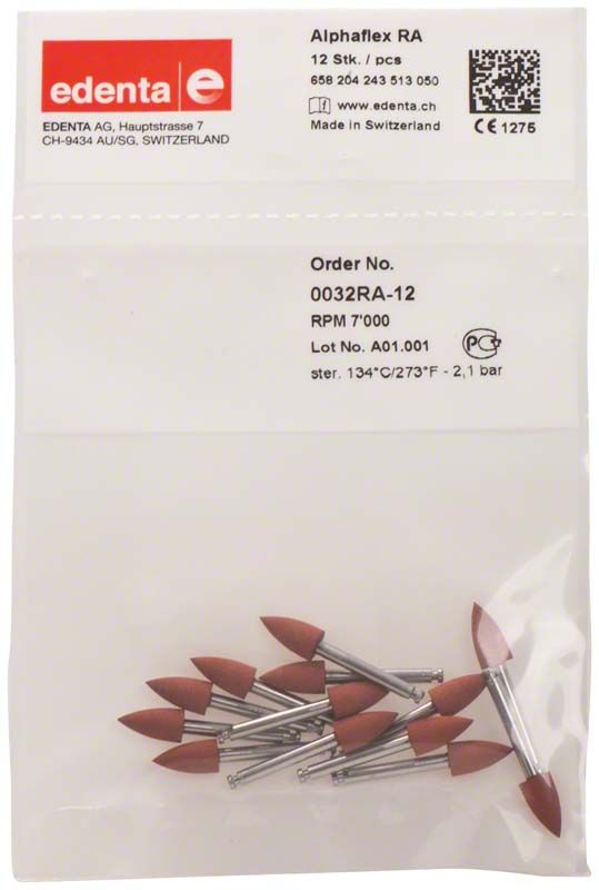 Alphaflex Polierer braun Spitze groß RA für Dentaltechnik.