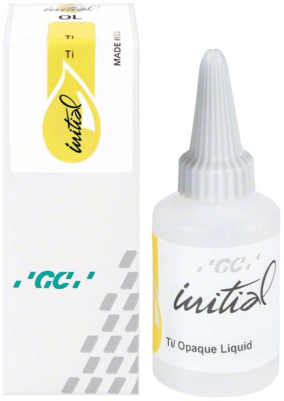 GC Initial Ti Opaque Liquid 25ml Flasche mit Verpackung.