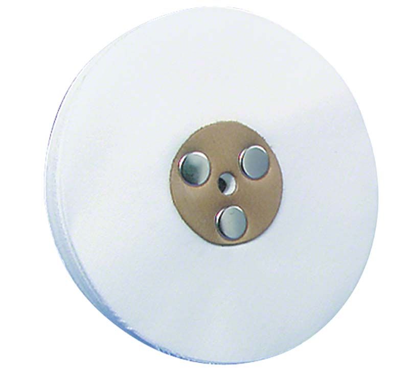 Leinenschwabbel Polierscheibe Ø 100mm mit 7mm Lederkern für Oberflächenbearbeitung.