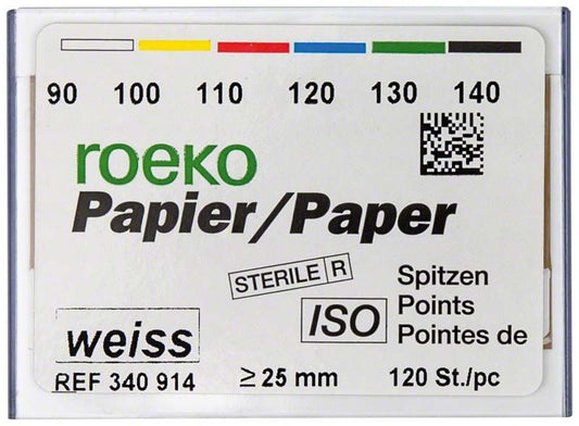 Image of ROEKO Papierspitzen weiss Normalpackung Gr. 090-140