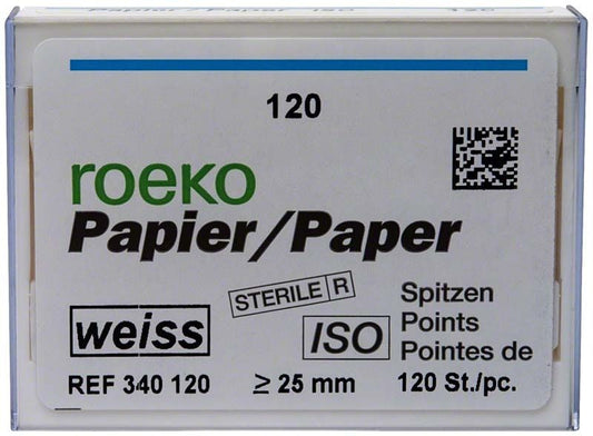 Image of ROEKO Papierspitzen weiss Normalpackung Gr. 120