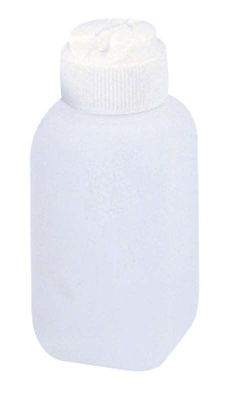 Leere 100g Pulverflasche aus Kunststoff für Prothesenkunststoff.