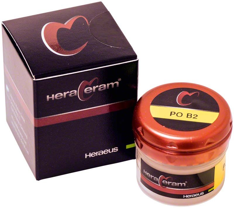HeraCeram® Pastenopaker PO B2 in Originalverpackung mit rotem Deckel.