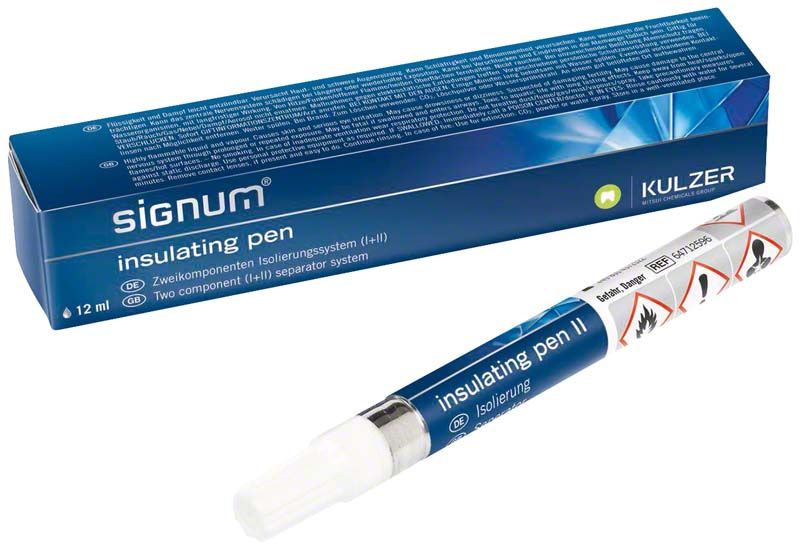 Signum® insulating pen II mit Verpackung auf weißem Hintergrund