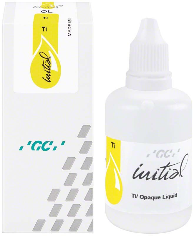 GC Initial Ti Opaque Liquid 50ml Flasche und Verpackung.