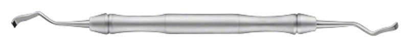 Doppelendiger Knochenschaber LiquidSteel® mit 4mm und 6mm Enden.