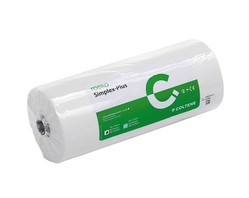 Rolle mit ROEKO Simplex-Plus Einwegumhängen für Zahnarztpraxen.