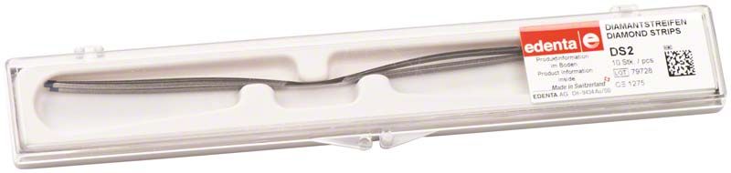 Diamantstreifen 45 Mikron in blauer Verpackung von Edenta.