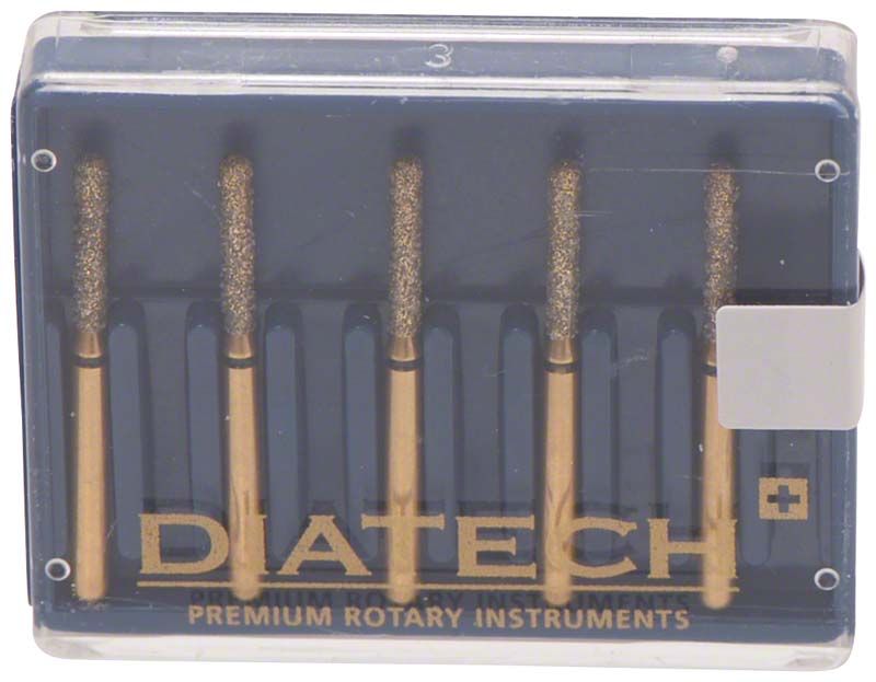 Diatech Diamant FG G881 014 grob, fünf Bohrer in Kunststoffbox.