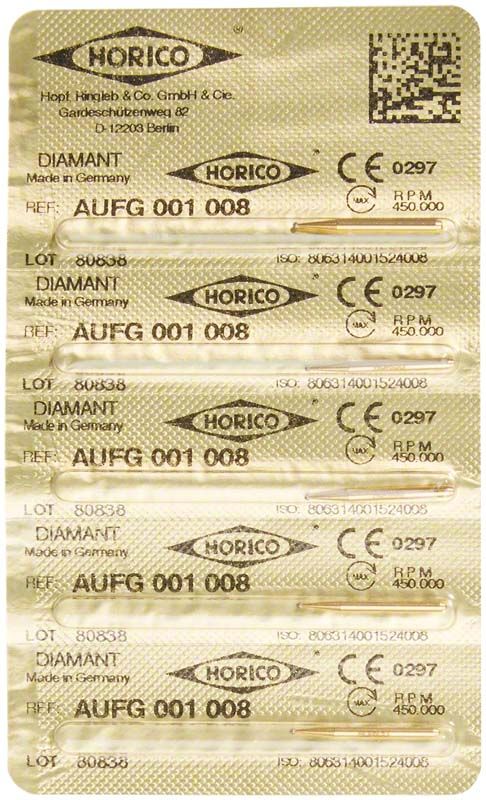 Verpackung von Löwenschleifer AuFG 001 008 mit Diamantaufsätzen.