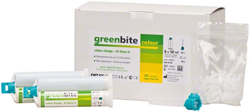 Kartuschen Greenbite colour 8 x 50ml mit Verpackung und Zubehör.