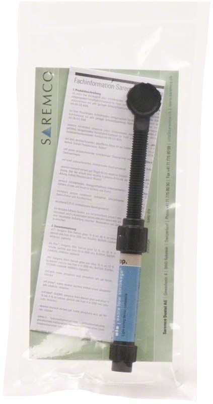 ELS Spritze A3 opaque in transparenter Verpackung mit Informationsblatt.
