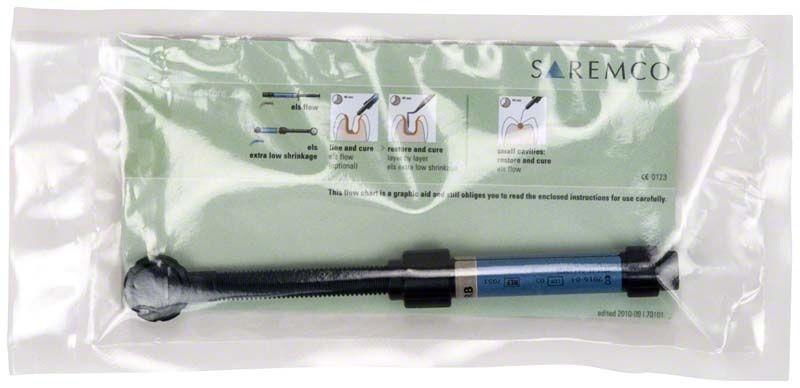 ELS Spritze RB in rötlich-brauner Farbe in steriler Verpackung.