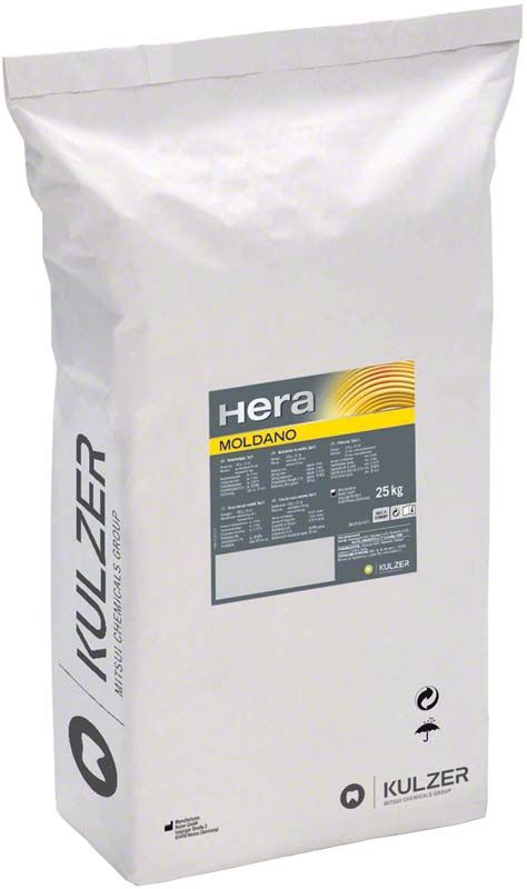 Moldano® blau 25 kg Hartgips-Verpackung von Kulzer für Zahntechnik.