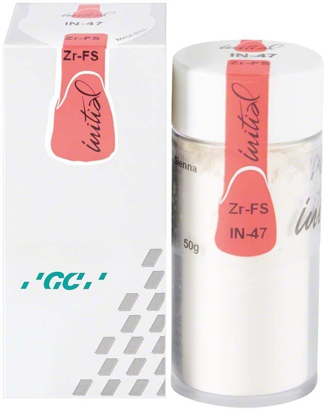 GC Initial Zr-FS Inside 50g IN-47 Sienna in Verpackung und Dose.