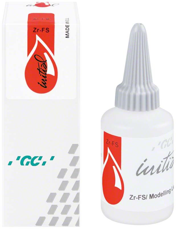 GC Initial Zr-FS Modelling Liquid 25ml Flasche mit Verpackung.