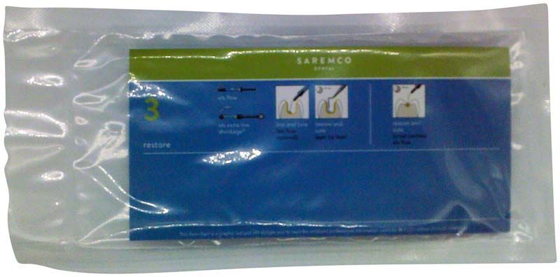ELS flow Spritze A1 in transparenter Verpackung von Saremco Dental.