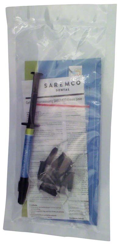 ELS flow Spritze A2 im transparenten Beutel mit Gebrauchsanweisung und Zubehör.