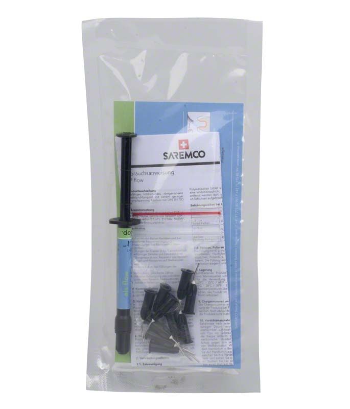 ELS flow Spritze A3 opak in Verpackung mit Zubehör und Anleitung.