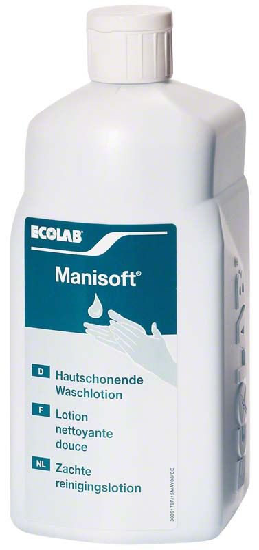 Ecolab Manisoft™ Flasche 1 Liter mit hautschonender Waschlotion.