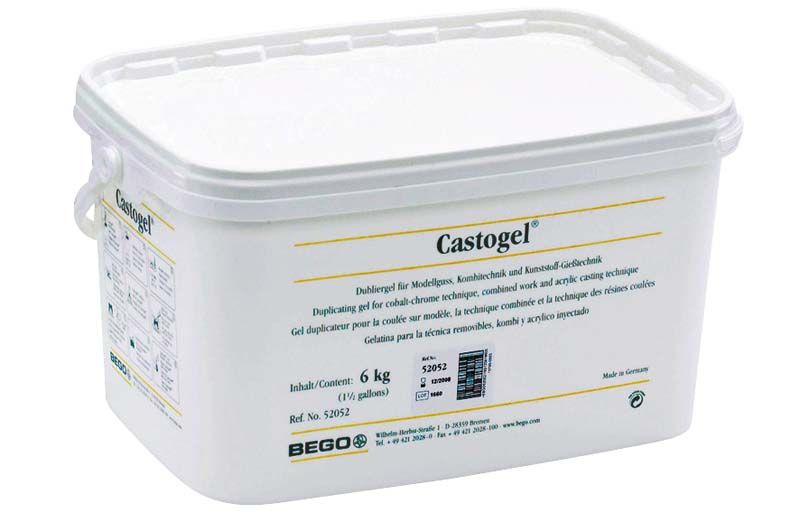 Castogel® Dubliergel von BEGO in weißem Kunststoffbehälter, 6 kg.