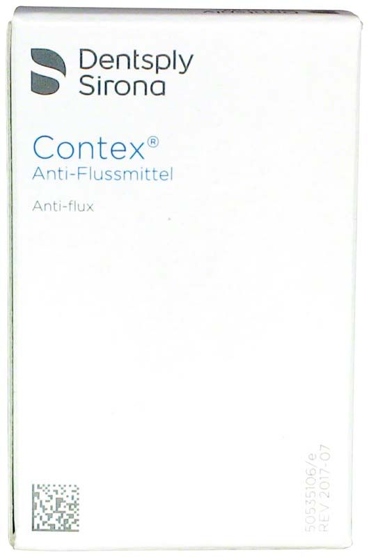 Contex Anti-Flussmittel Verpackung von Dentsply Sirona.