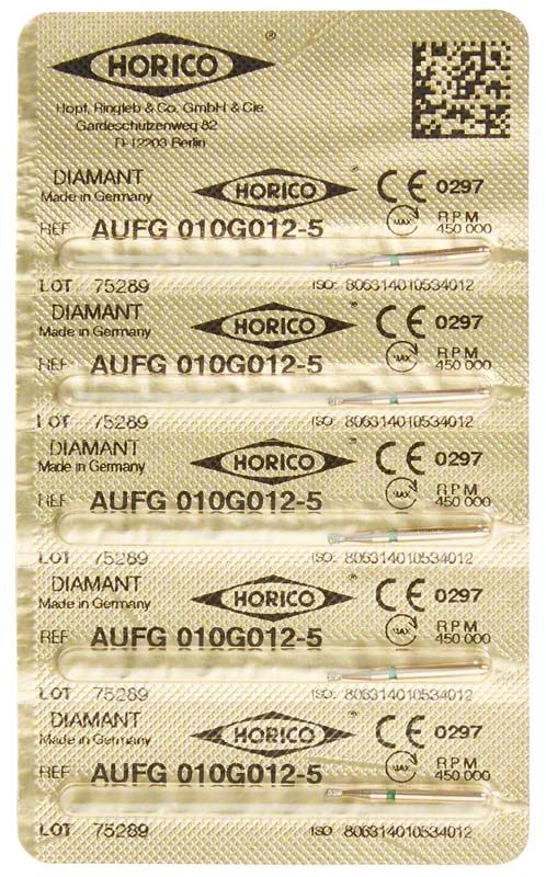 Verpackung von Löwenschleifer AuFG 010G 012 Diamant-Schleifinstrumenten