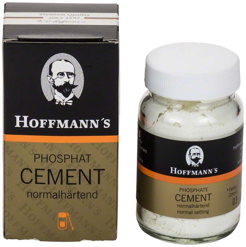 Hoffmann's Phosphat Cement Pulver normalhärtend Nr. 3 mit Verpackung.