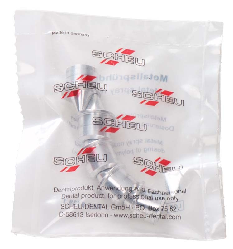 Metallsprühdüsen von Steady Resin für die Dentalbranche in Verpackung.