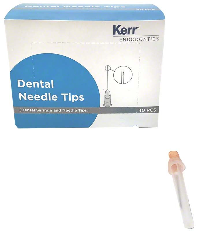 Irrigation Probe™ Gauge Nr. 25, Ø 0,5 mm orange vor Verpackung.