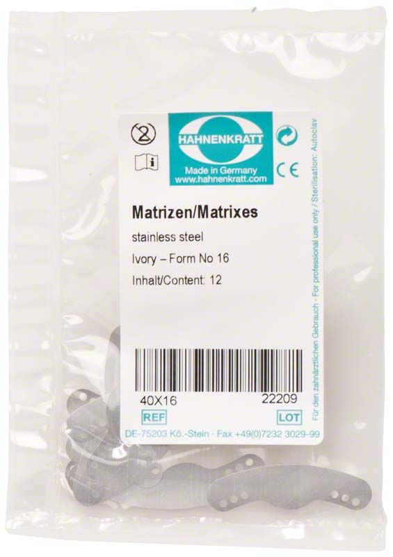 Matrizen Ivory 12er Packung - Figur 16 in transparenter Verpackung.