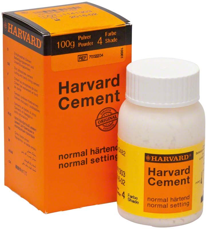 Harvard Cement normalhärtend Pulver 100g mit Verpackung.