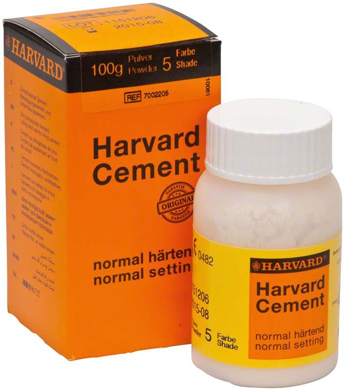 Harvard Cement normalhärtend Pulver 100g mit Verpackung.