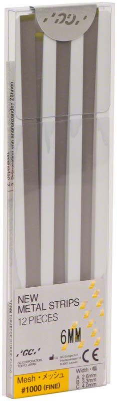 Neue Metal Strips Nr. 1000 in gelber Verpackung, 6mm breit.