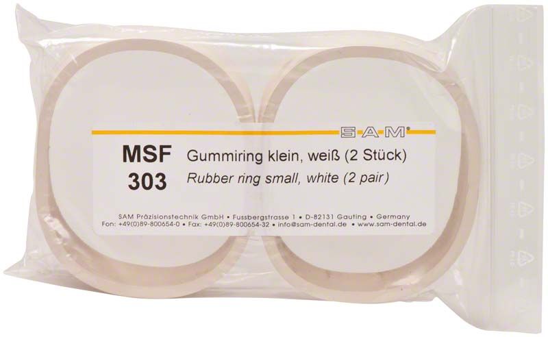 Gummiring klein, weiß, für Splitcastformer, 2 Stück in Verpackung.