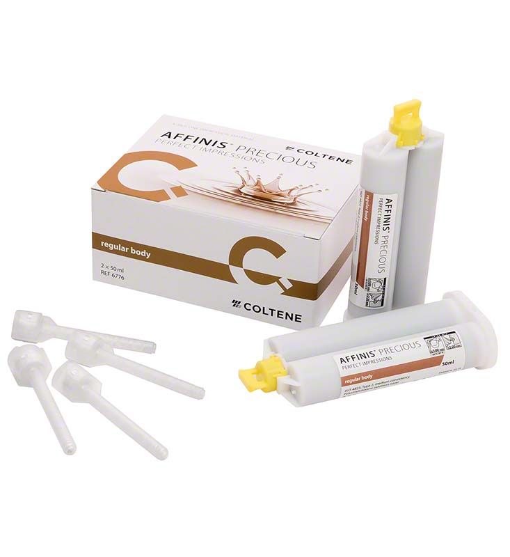AFFINIS® PRECIOUS System 50 regular body Refill mit Kartuschen und Mischkanülen.