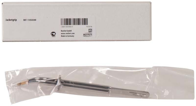 Jacketgrip gebogen mit Verpackung und sichtbarer Diamantspitze in Schutzfolie